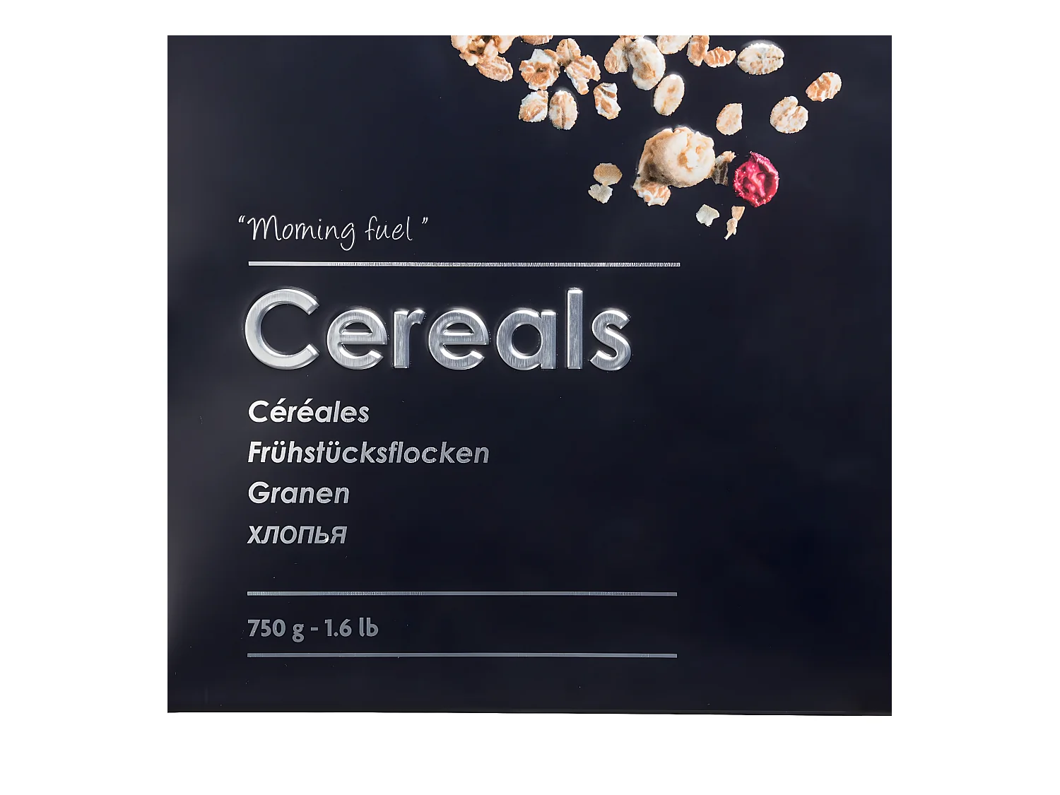 Boîte à Céréales "Relief II" 24cm Noir