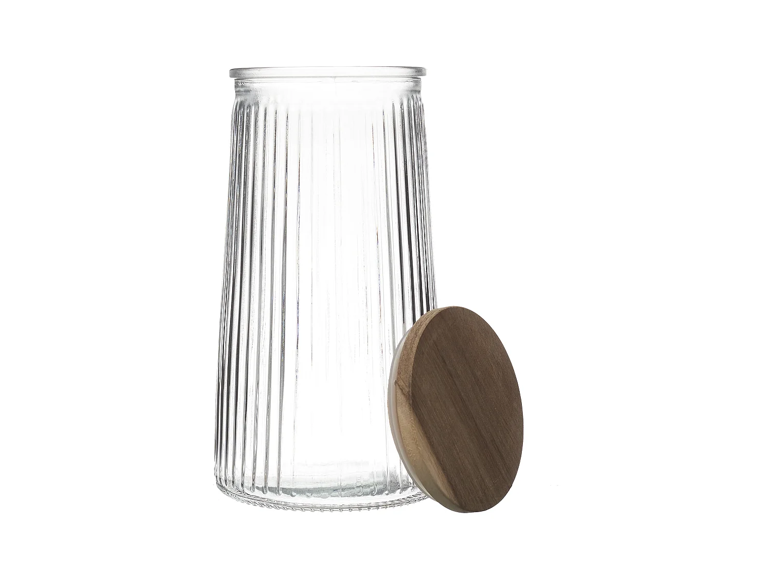 Bocal En Verre Top Acacia 130cl Transparent, Marron