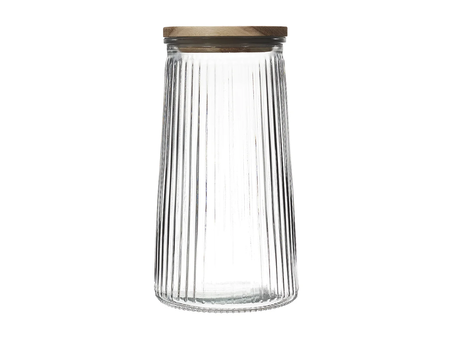Bocal En Verre Top Acacia 130cl Transparent, Marron