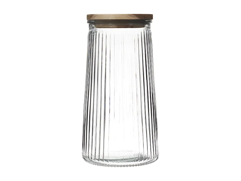 Bocal En Verre Top Acacia 130cl Transparent, Marron