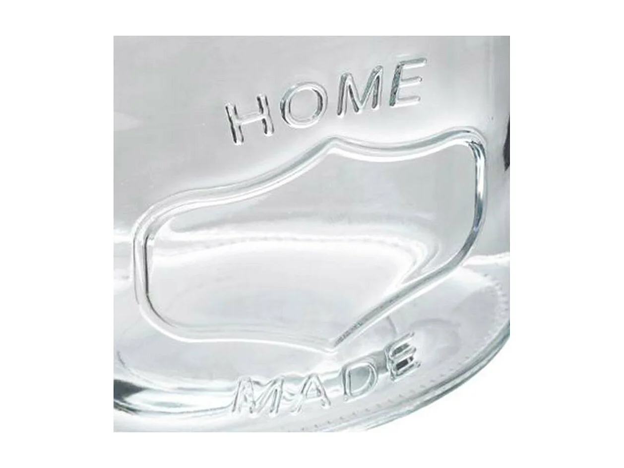 Bocal en Verre "Ovale "Inox" 2,5L Transparent