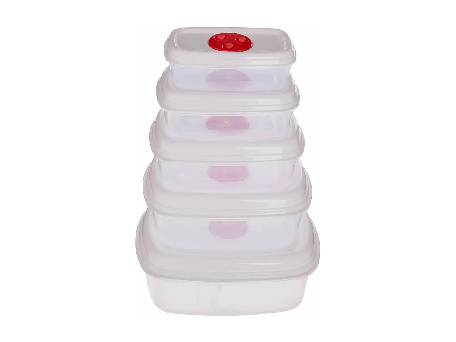 Lot de 5 Boîtes de Conservation "Micro-Ondes" 25cm Blanc
