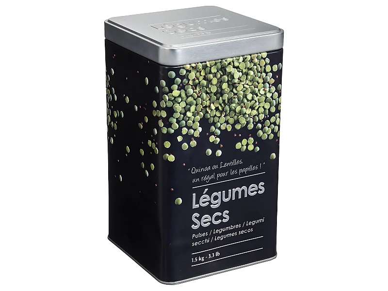 Boîte à Légumes Secs "Relief II" 18cm Noir
