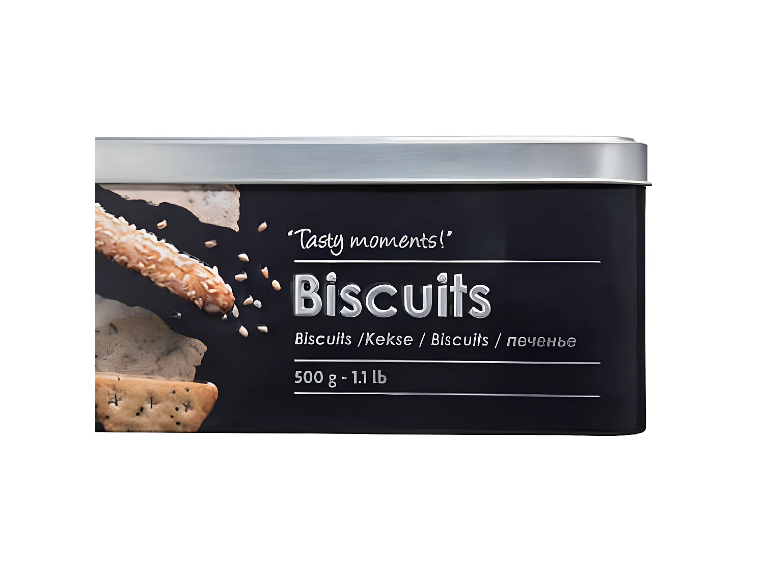 Boîte à Biscuits "Relief II" 20cm Noir