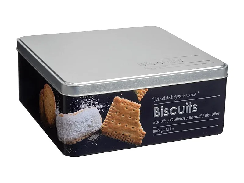 Boîte à Biscuits "Relief II" 20cm Noir