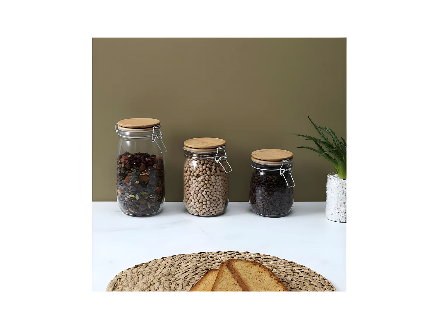 Bocal de Conservation "Nourriture" 75cl Transparent