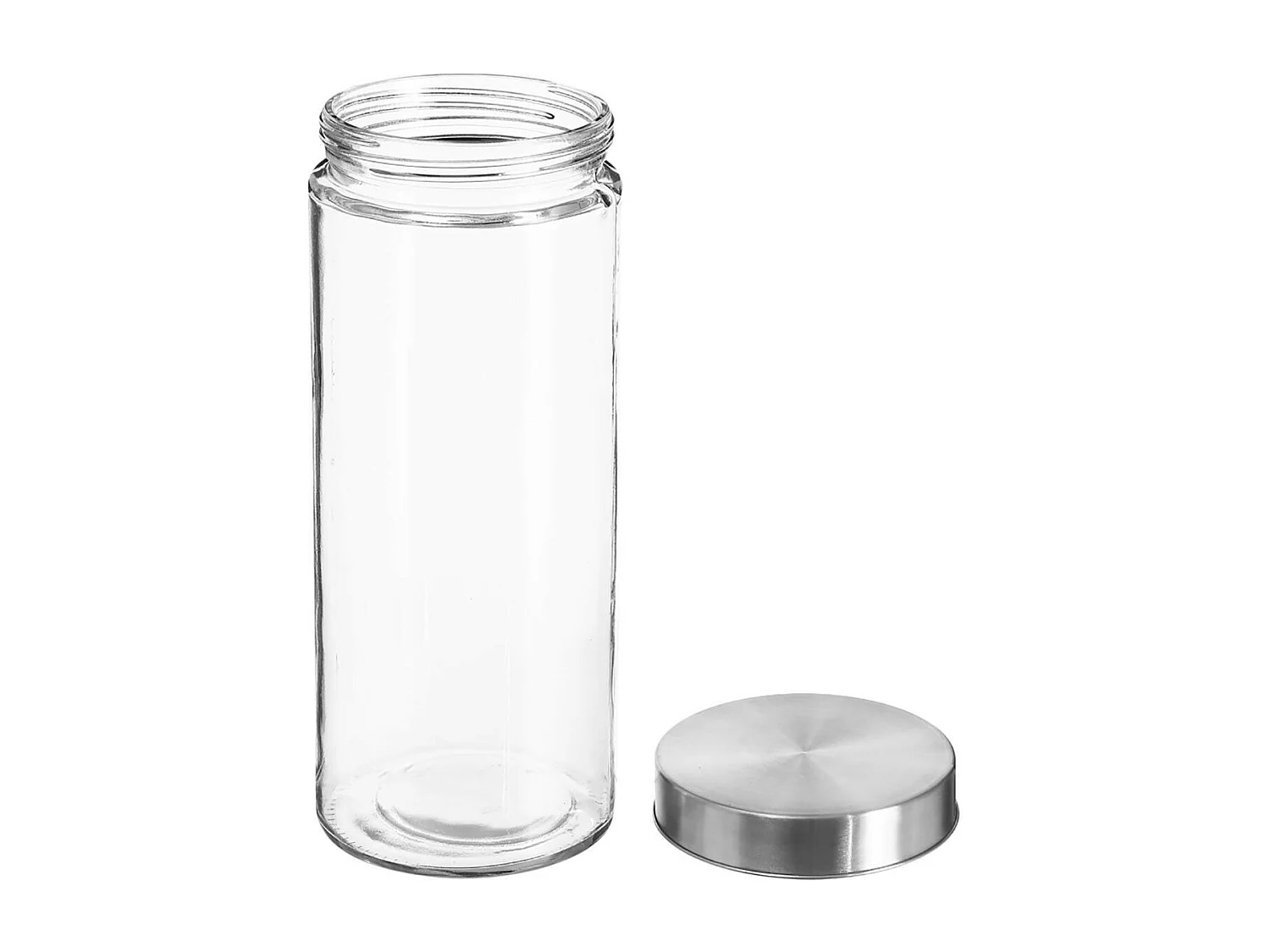 Bocal en Verre "Guy" 2L Transparent & Argent