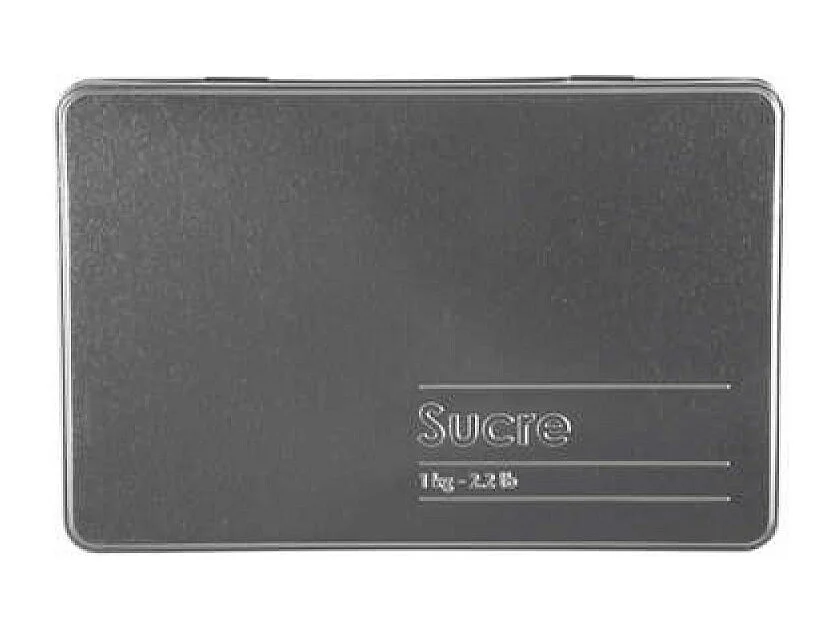 Küchenbehälter für Zuckerwürfel aus Eisen Schwarz 1kg 20,2x13,2x h6,7 cm