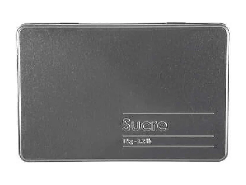 Küchenbehälter für Zuckerwürfel aus Eisen Schwarz 1kg 20,2x13,2x h6,7 cm