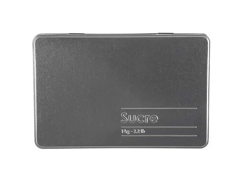 Contenitore da cucina per zollette zucchero in ferro Nero 1kg 20,2x13,2x h6,7 cm