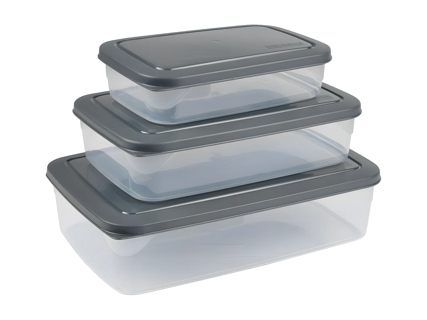 Lot de 3 Boîtes de Conservation "Merle" 3L Anthracite