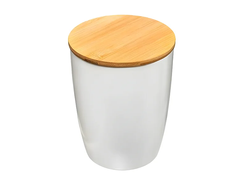 Bocal de Conservation "Bambou" 1,5L Blanc & Naturel