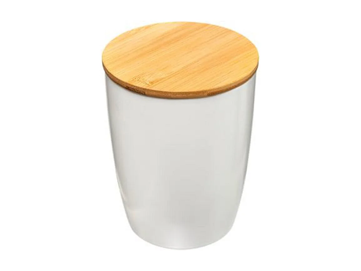 Bocal de Conservation "Bambou" 1,5L Blanc & Naturel