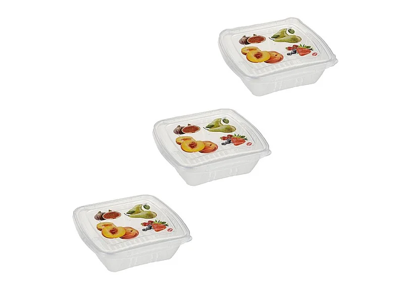 Lot de 3 Boîtes de Conservation "Box" 0,5L Transparent