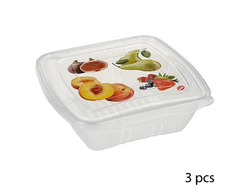 Lot de 3 Boîtes de Conservation "Box" 0,5L Transparent
