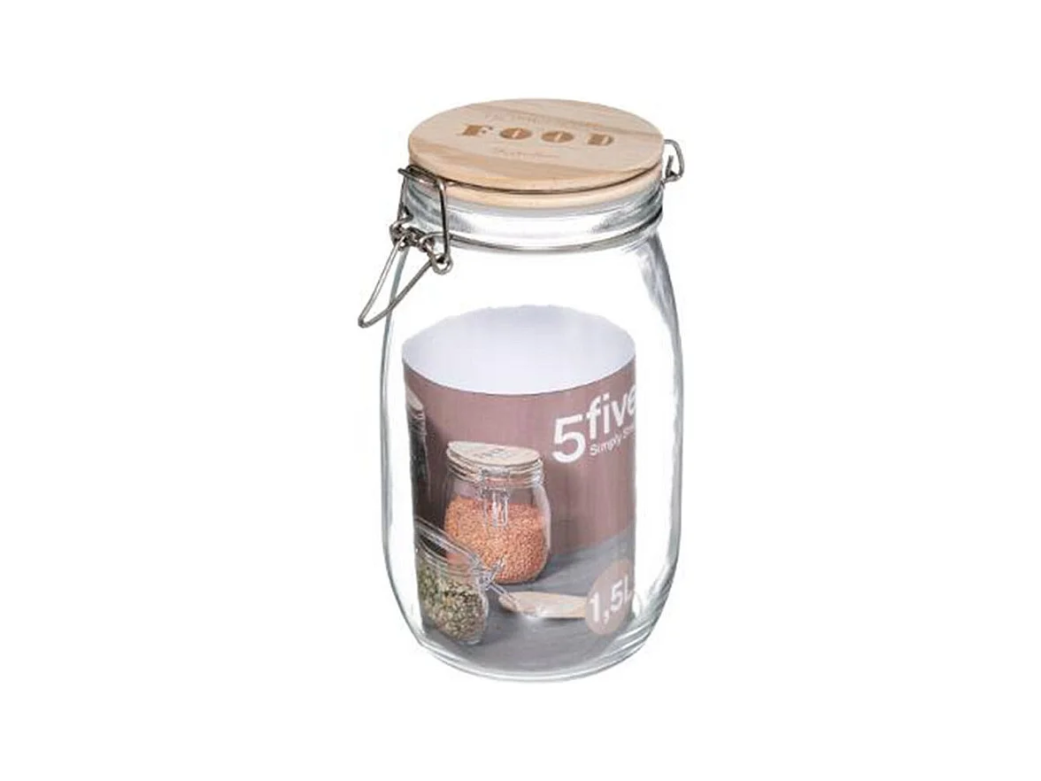 Bocal en Verre "Wording" 1,5L Transparent