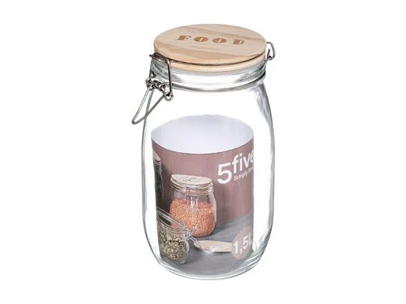 Bocal en Verre "Wording" 1,5L Transparent