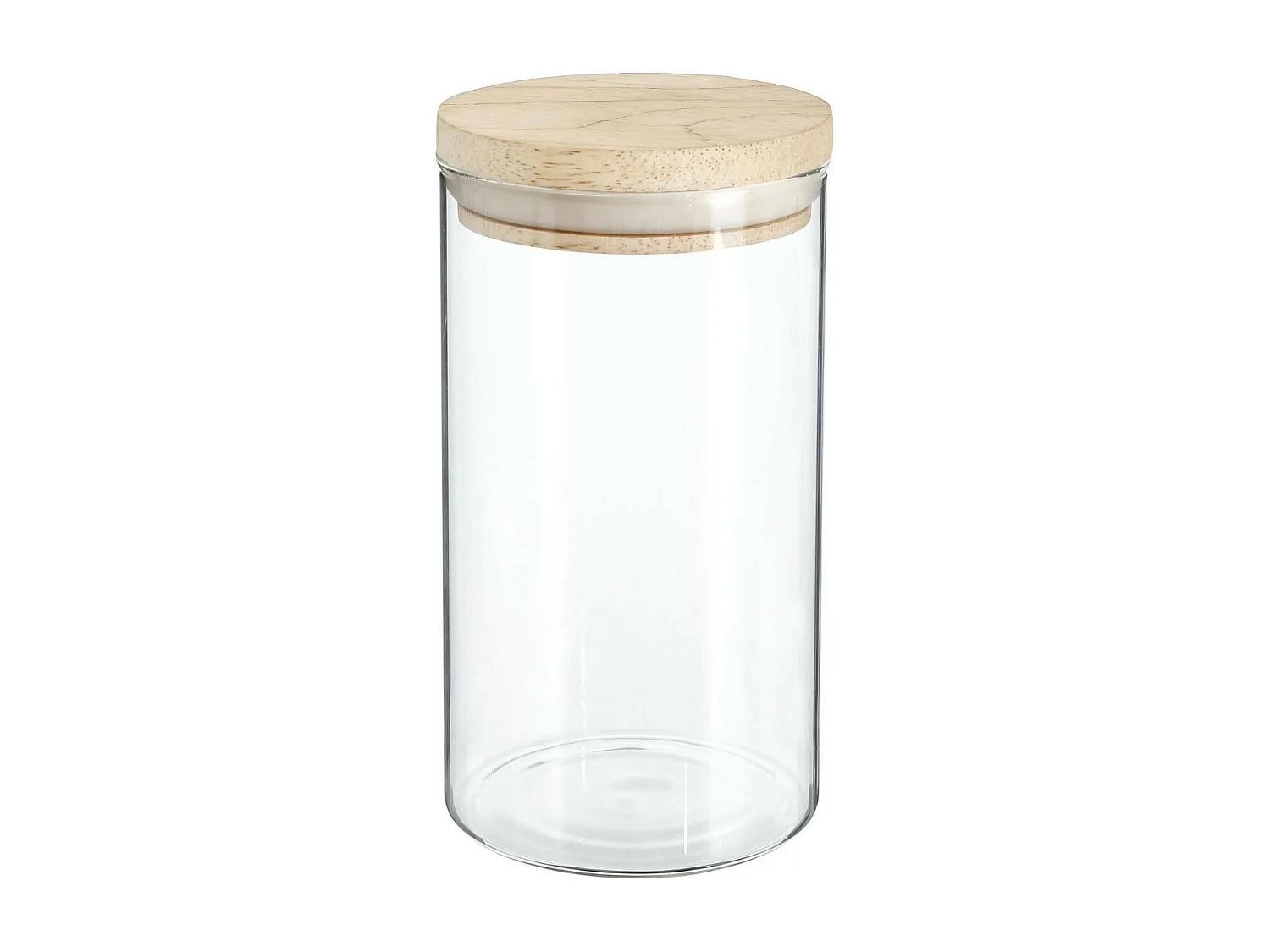 Bocal en Verre "Pops" 1L Transparent & Naturel