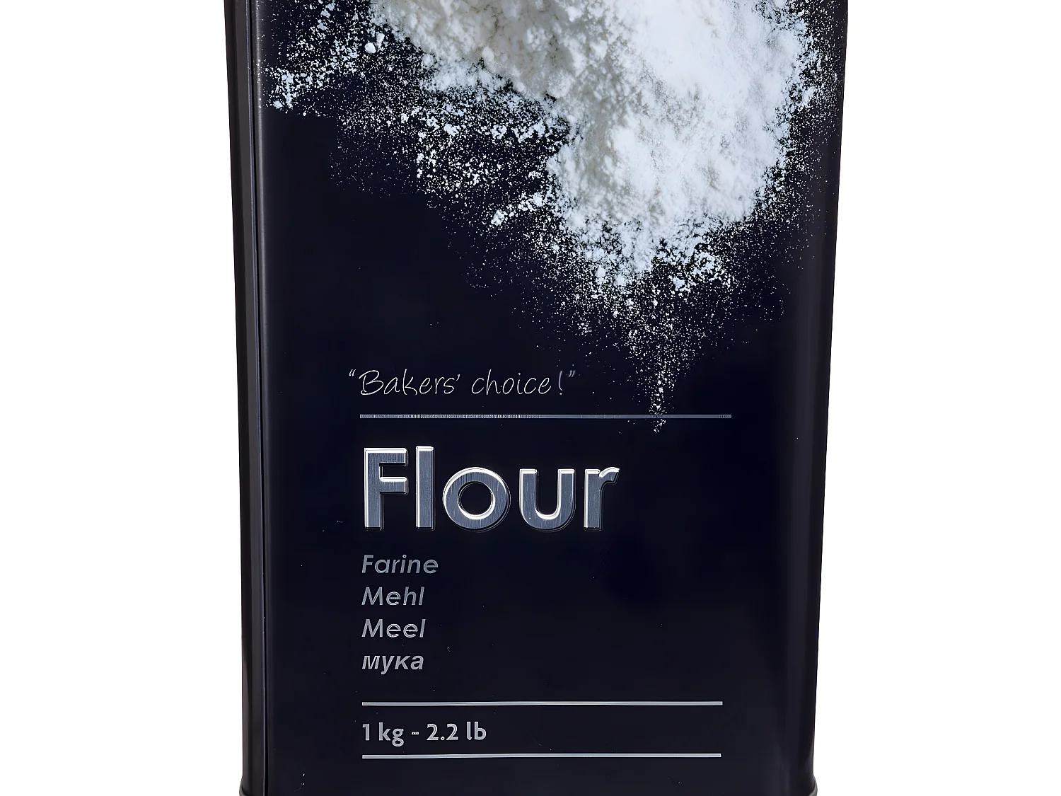 Boîte à Farine "Relief II" 18cm Noir