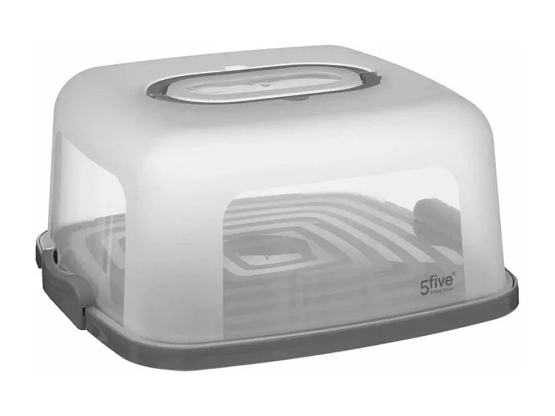 Boîte de Conservation Gâteaux Carrée "Cake" 36cm Gris