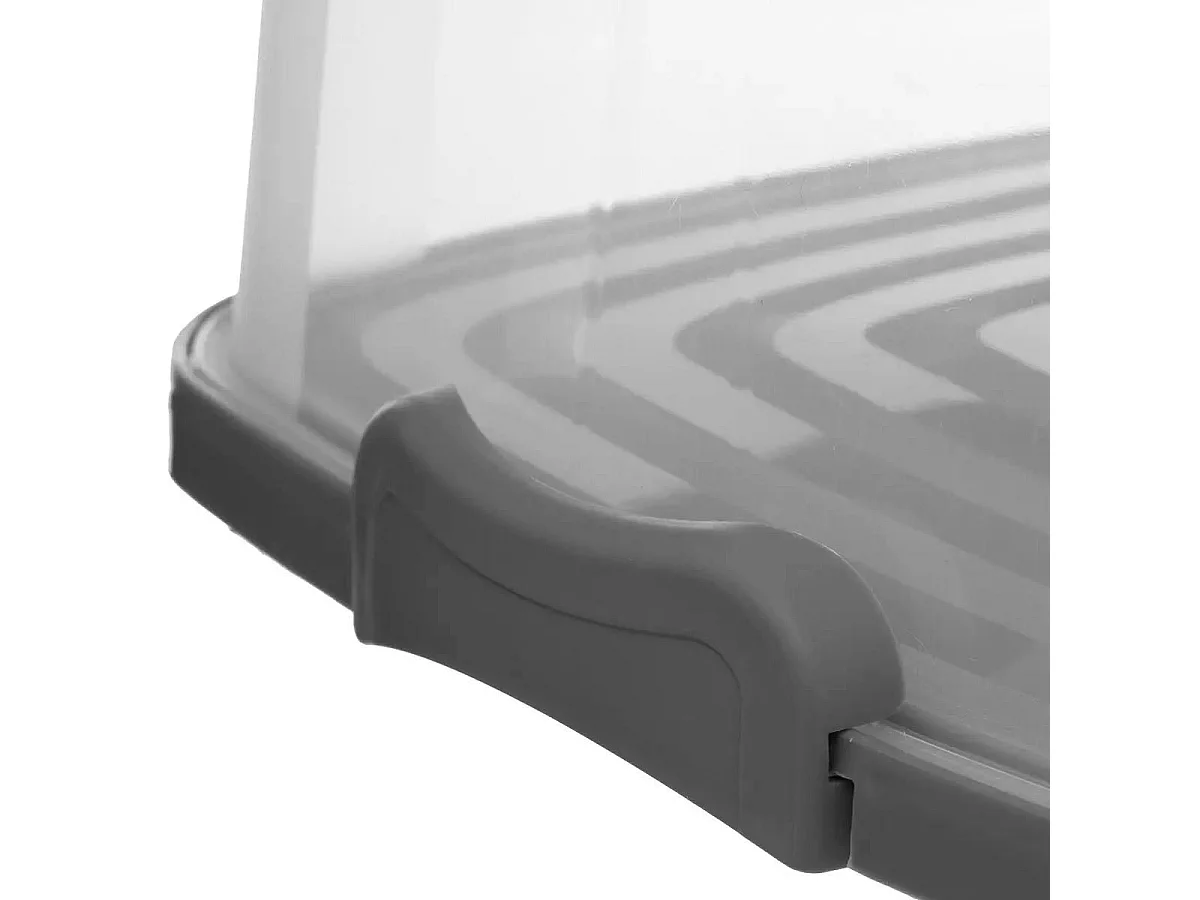 Boîte de Conservation Gâteaux Carrée "Cake" 36cm Gris