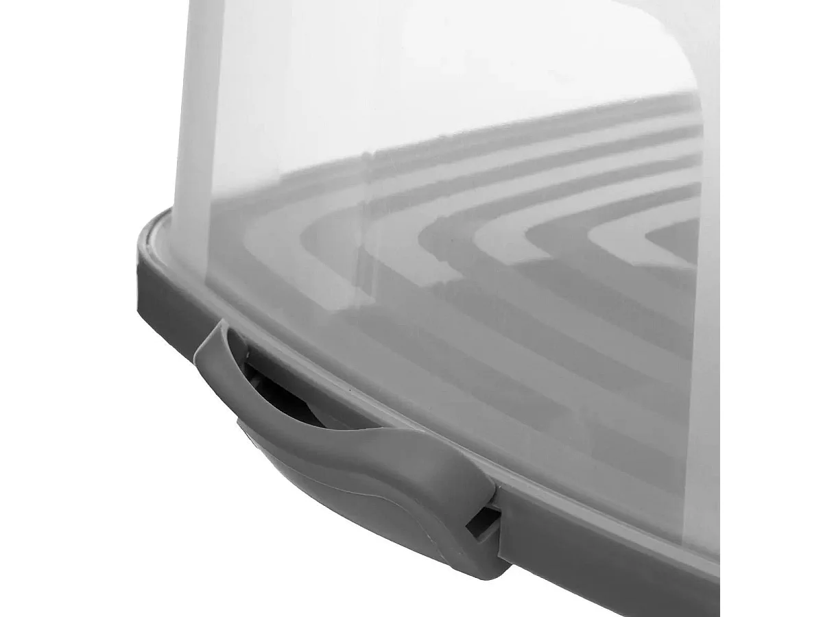 Boîte de Conservation Gâteaux Carrée "Cake" 36cm Gris