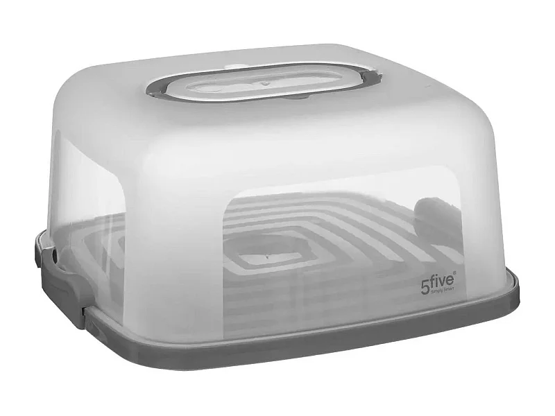 Boîte de Conservation Gâteaux Carrée "Cake" 36cm Gris