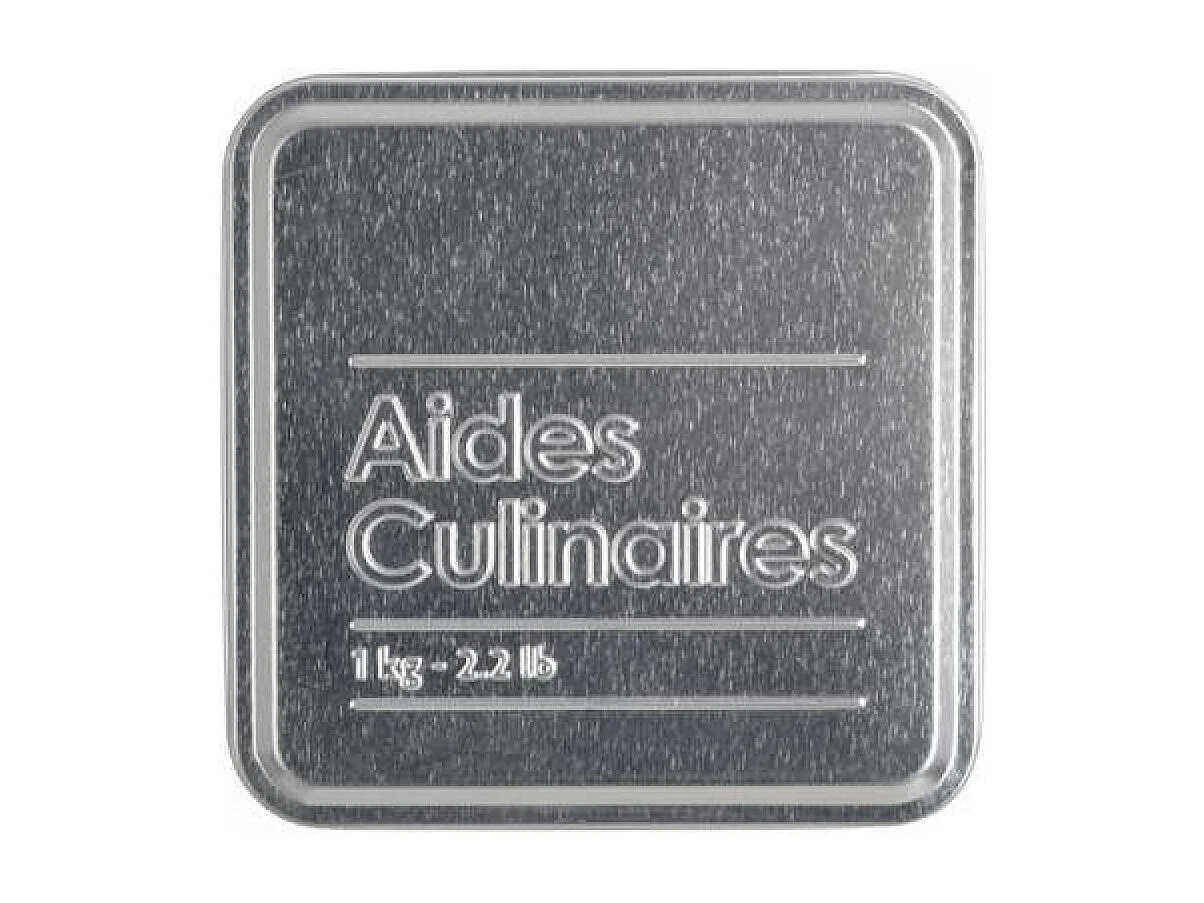 Contenitore da cucina per dado da brodo in ferro Nero 1kg 8,8x8,8x h7 cm