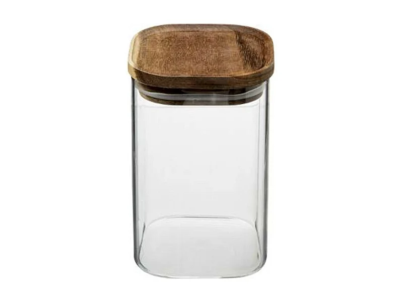 Bocal en Verre "Hermet" 1L Transparent & Marron