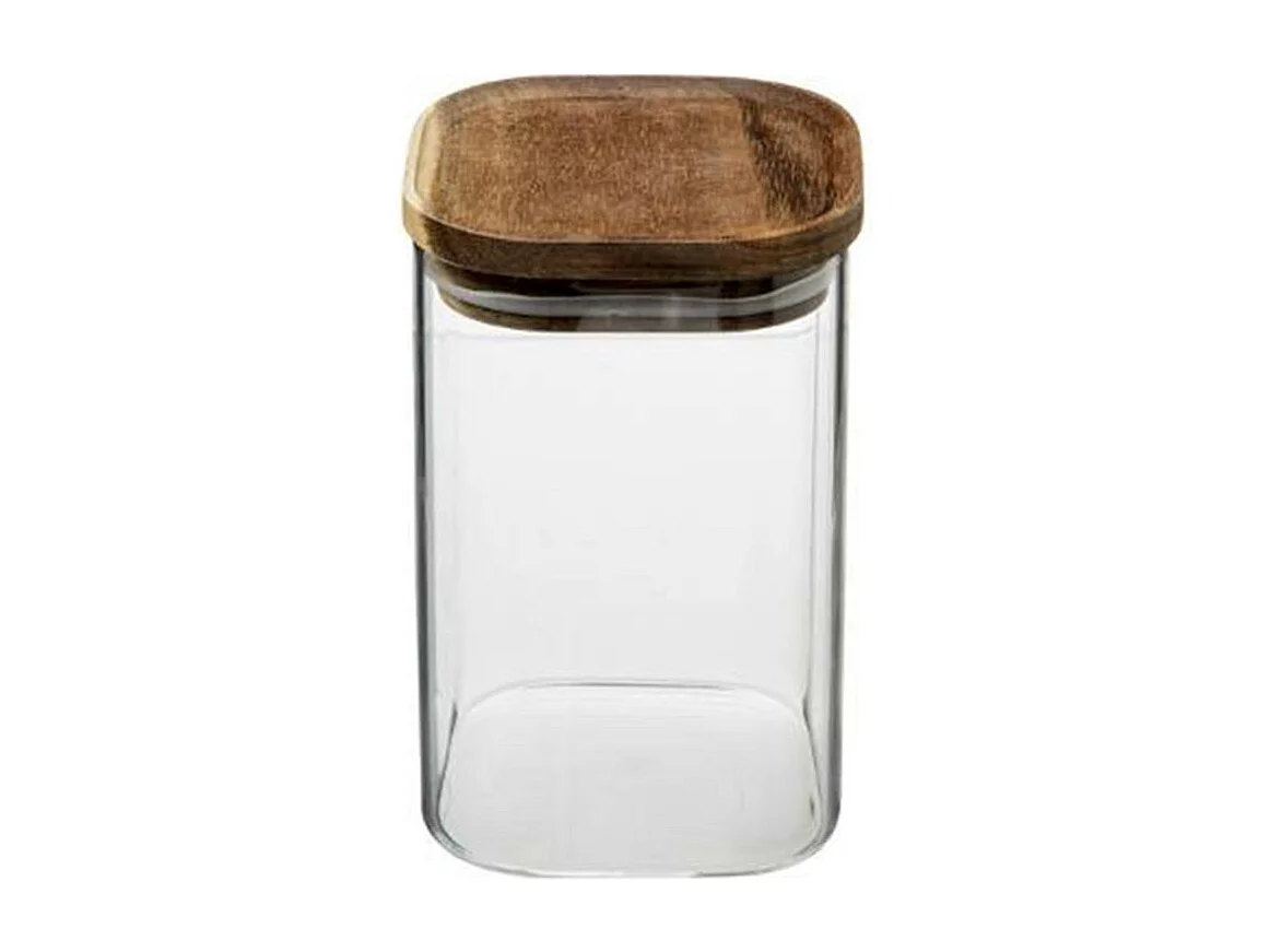 Bocal en Verre "Hermet" 1L Transparent & Marron