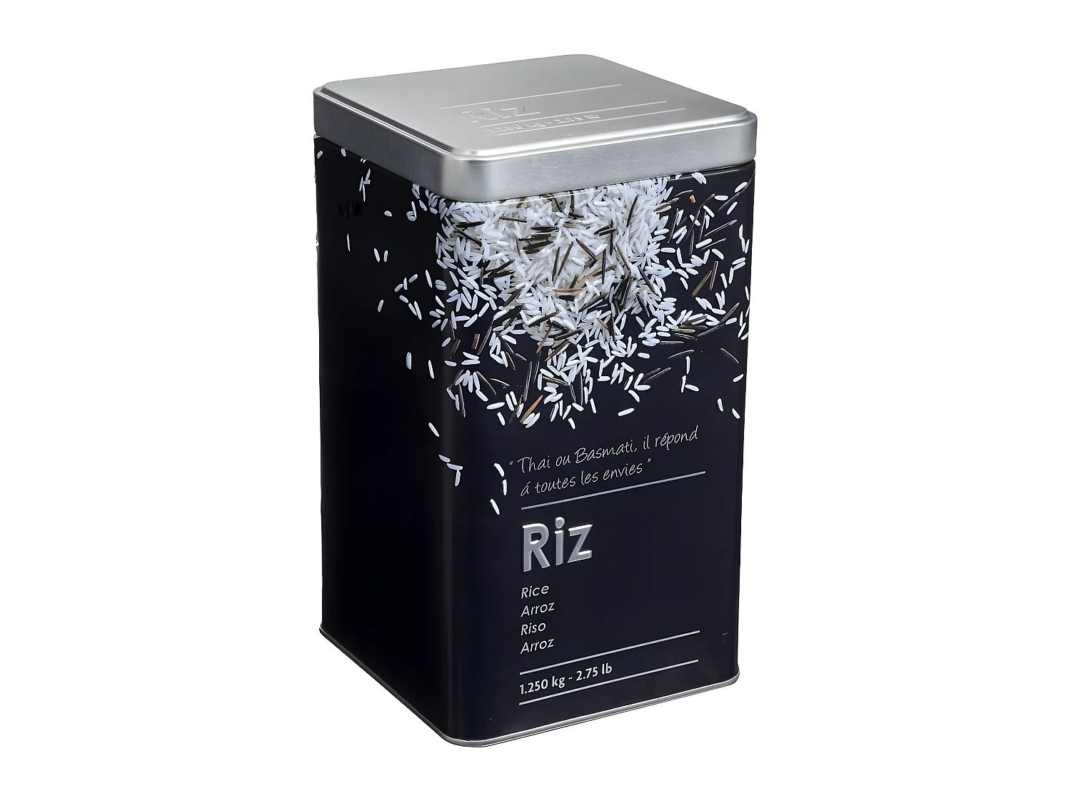 Boîte à Riz "Relief II" 18cm Noir