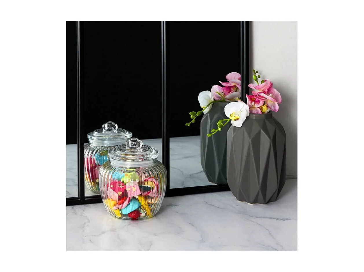 Bocal à Biscuits Rond "Verre" 60cl Transparent