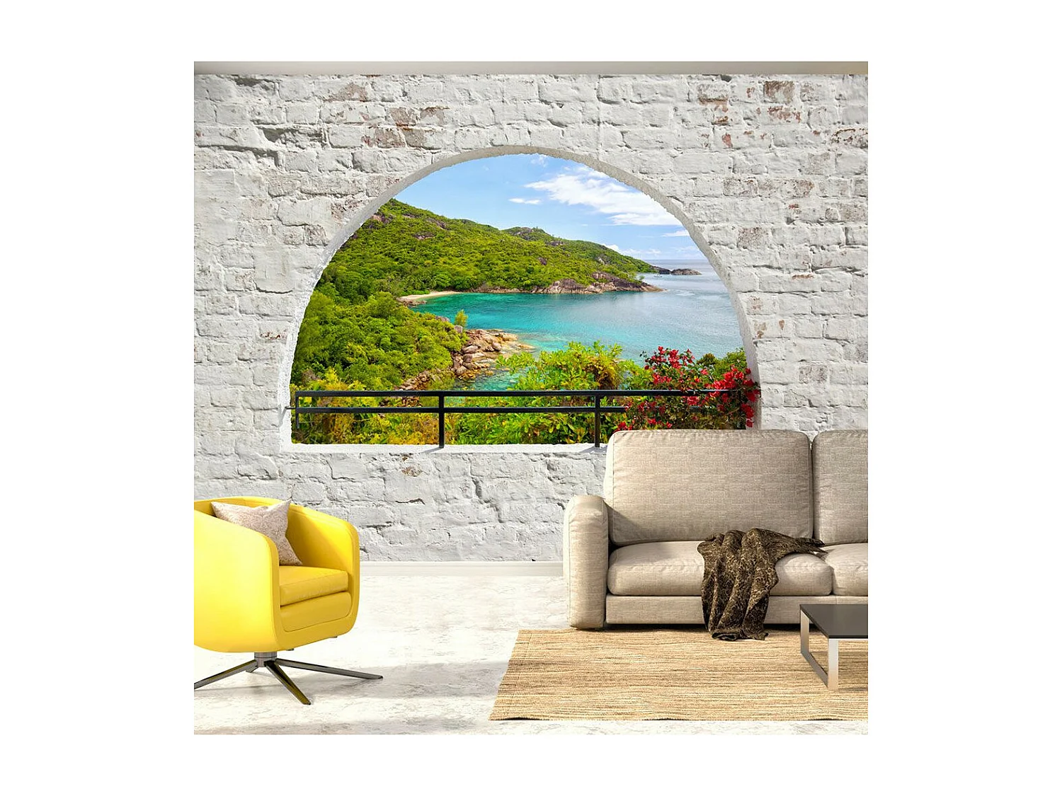 Papier Peint "Emerald Island" 140 x 200 cm