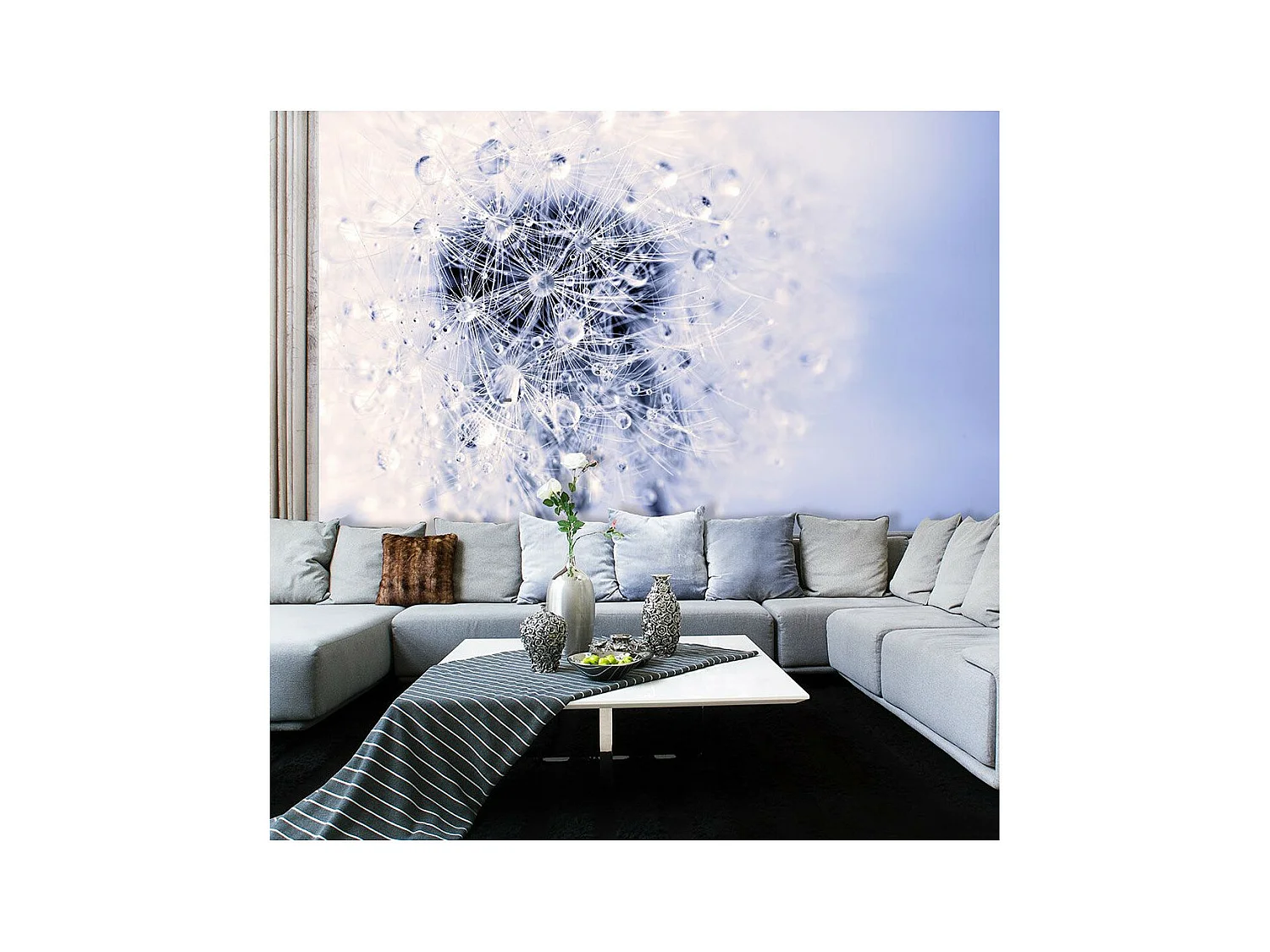 Papier Peint "Pusteblume Am Morgen" 105 x 150 cm