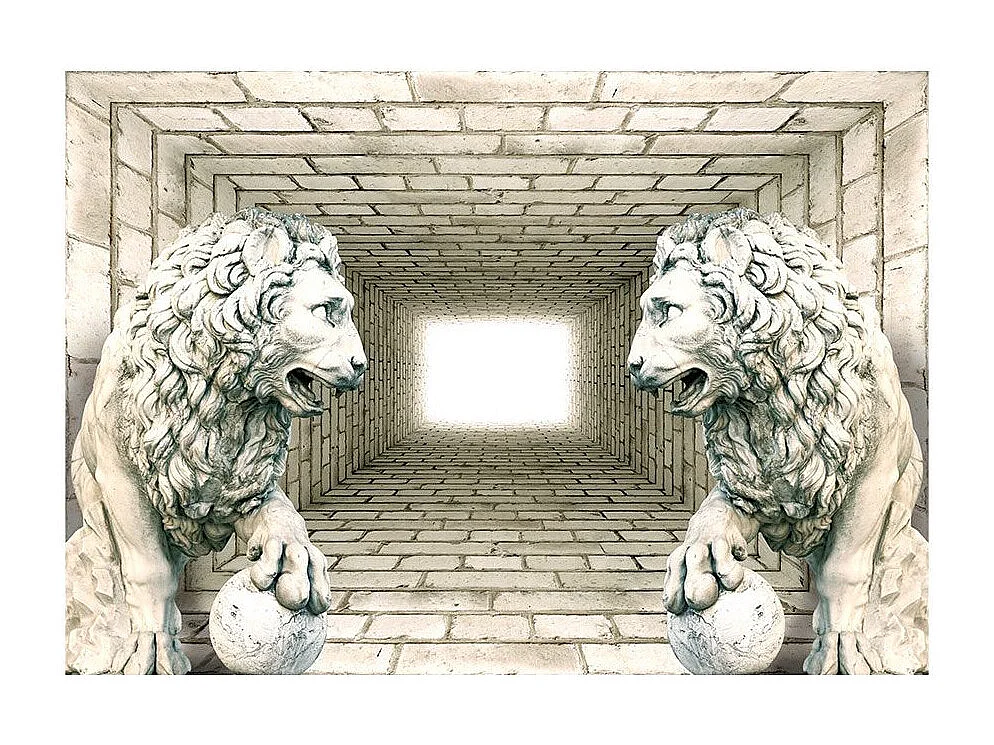 Papier Peint "Chamber of Lions" 175 x 250 cm