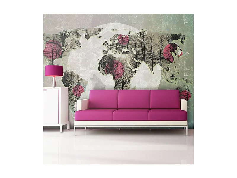 Papier Peint "Map of the World Howling To the Moon" 154 x 200 cm