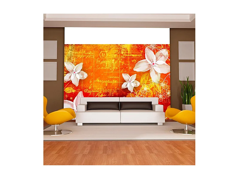 Papier Peint "Floral Notes II" 70 x 100 cm