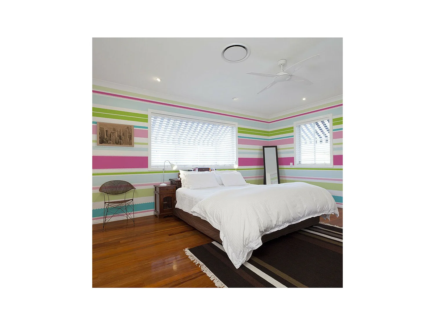 Papier Peint "Rayures Pastels" 270 x 350 cm