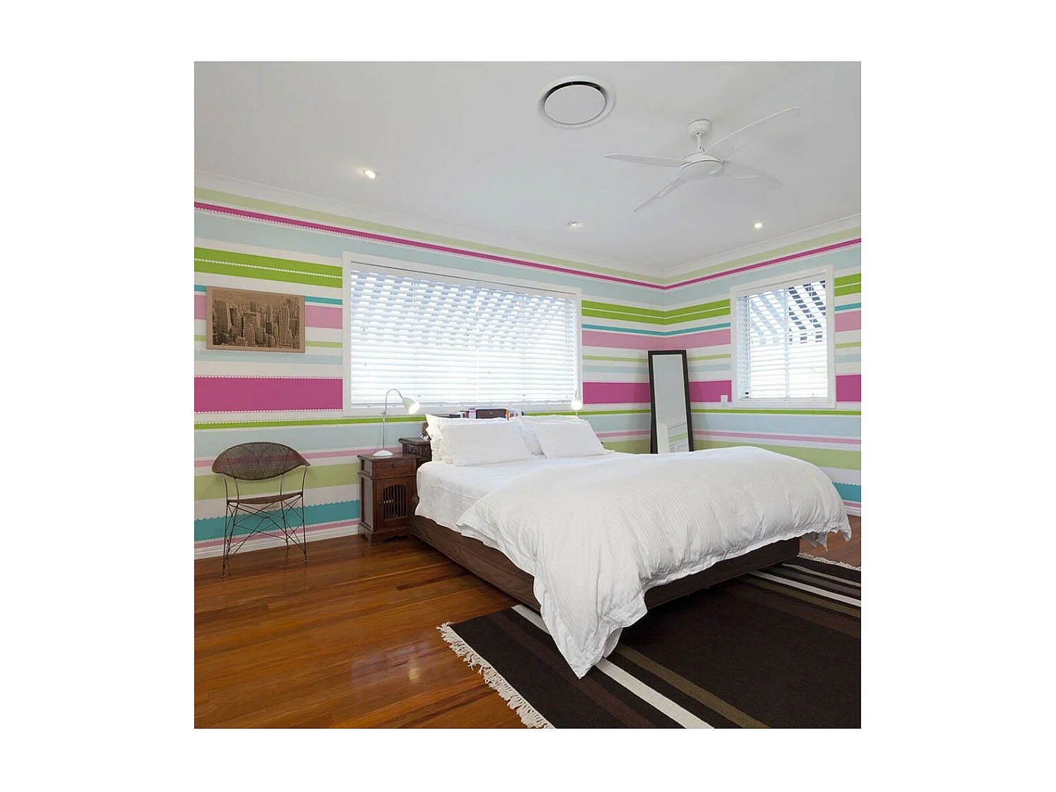 Papier Peint "Rayures Pastels" 270 x 350 cm