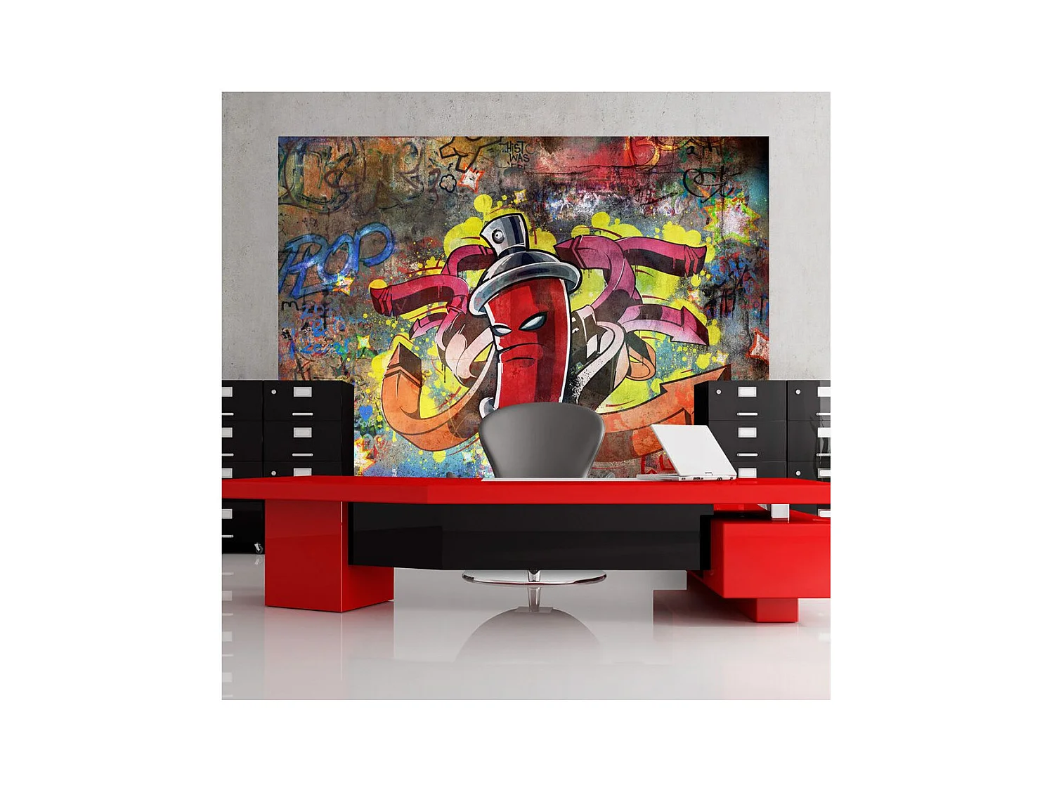Papier Peint "Graffiti Monster" 175 x 250 cm