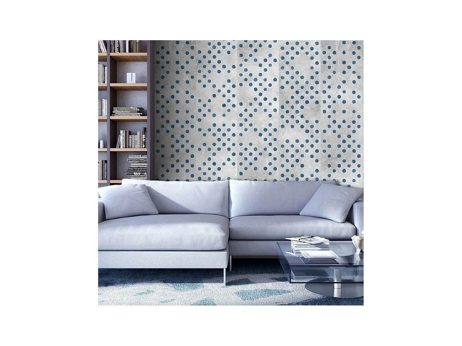 Papier Peint "Dots on Concrete" 50x1000cm