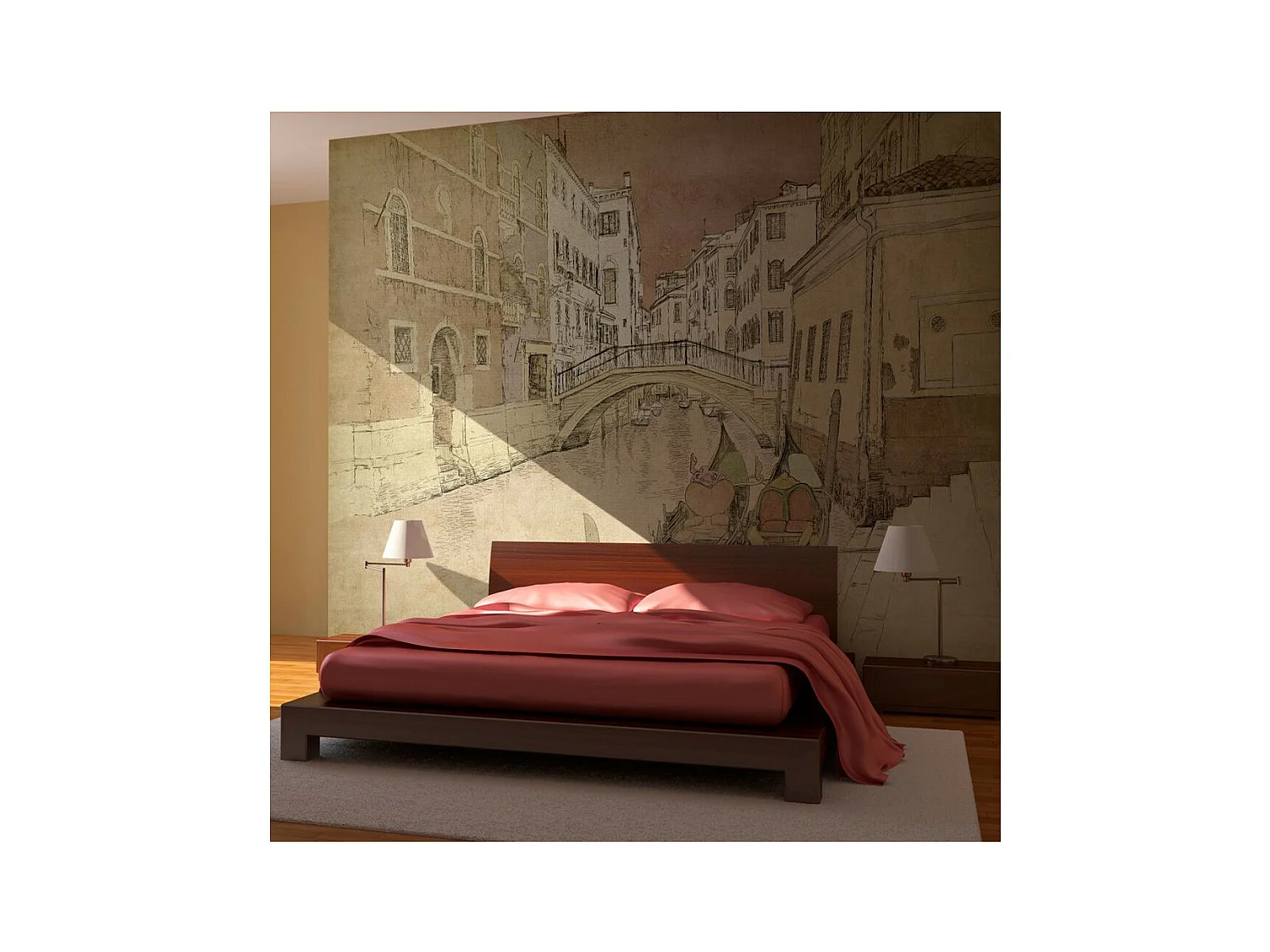 Papier Peint "Gondolas in Venice" 270 x 350 cm