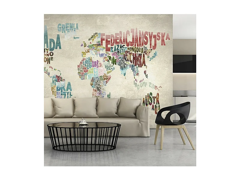 Papier Peint "Un Monde Sans Frontières" 154 x 200 cm