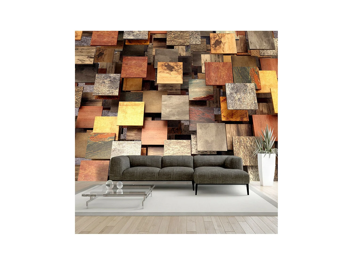 Papier Peint "Copper Roof" 140 x 200 cm