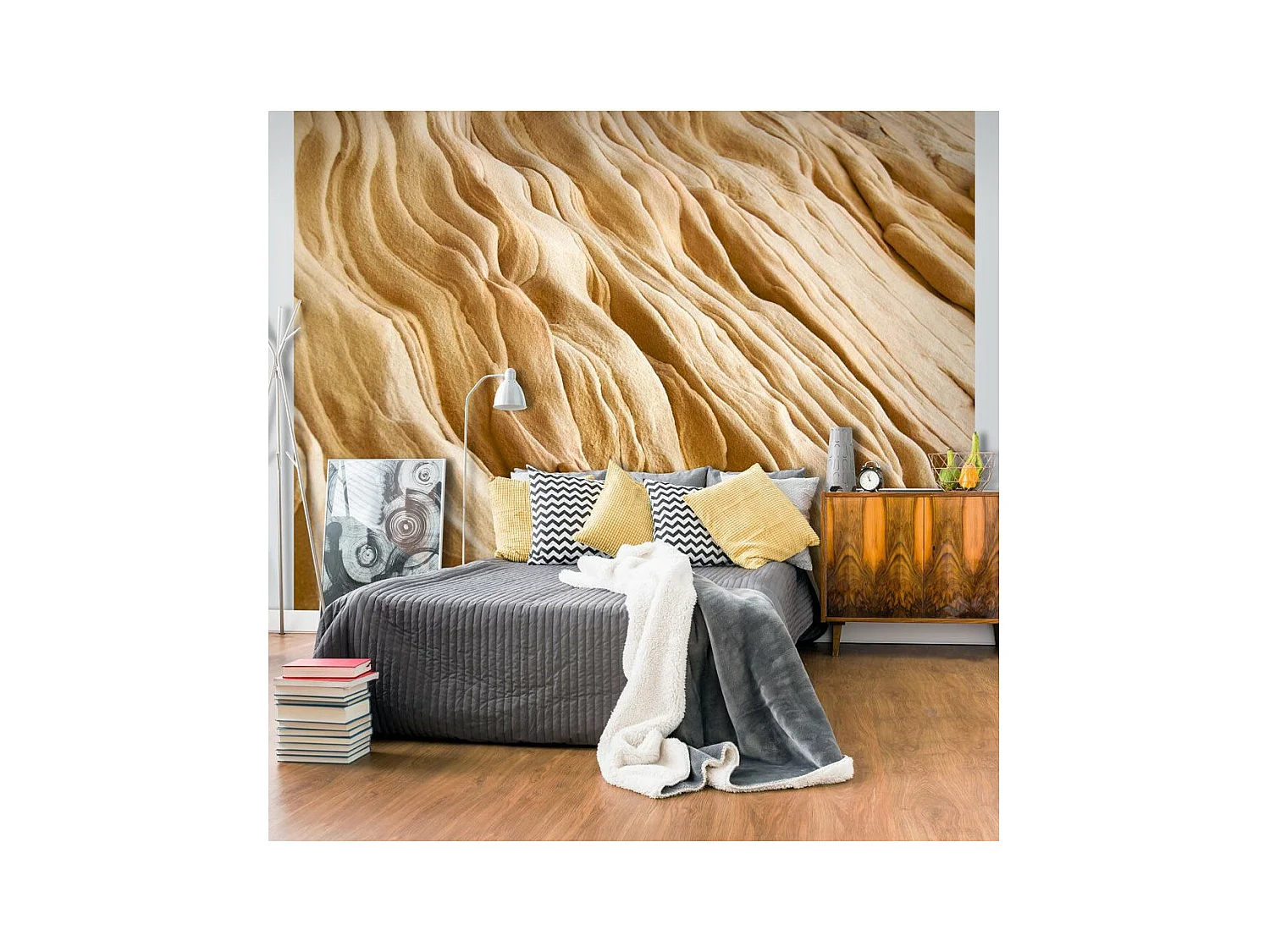 Papier Peint "Wavy Sandstone Forms" 193 x 250 cm