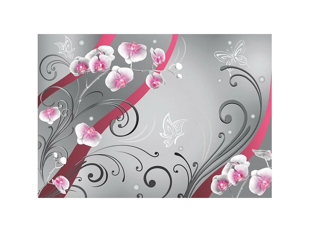 Papier Peint "Pink Orchids Variation" 245 x 350 cm