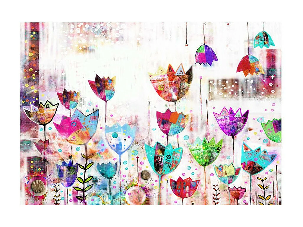 Papier Peint "Colorful Tulips" 175 x 250 cm