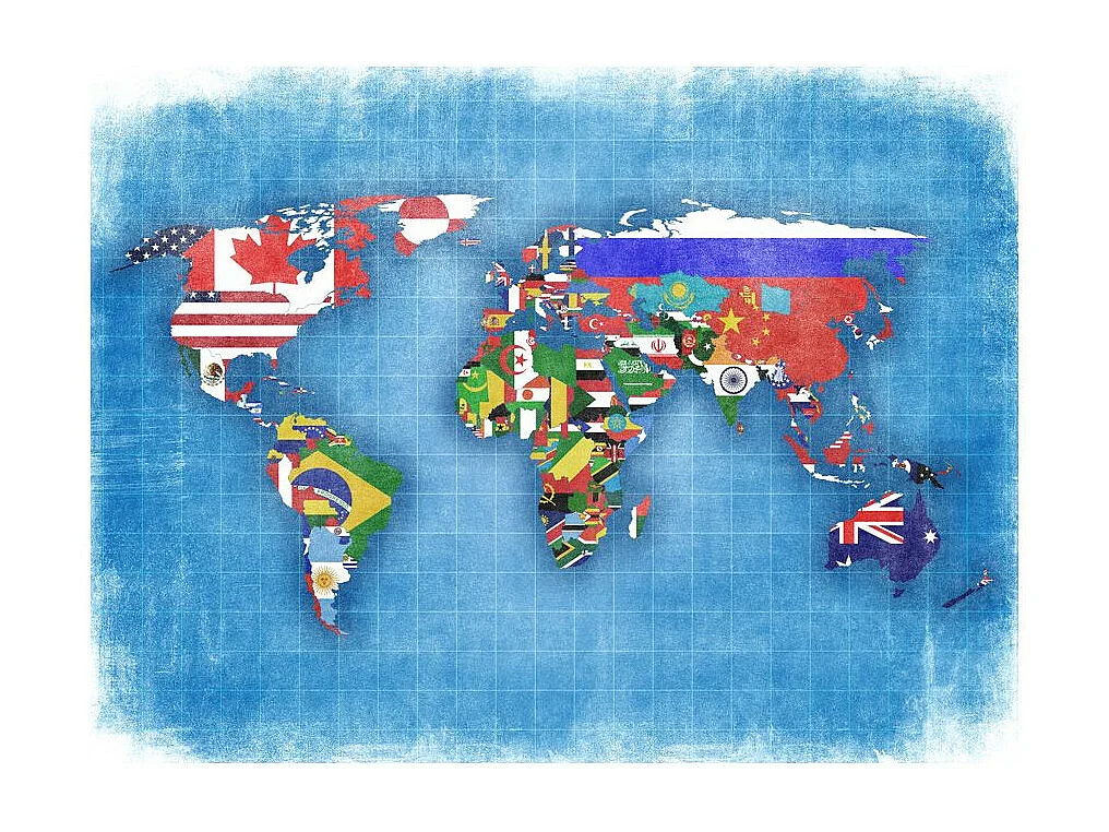 Papier Peint "Flags of Countries" 231 x 300 cm