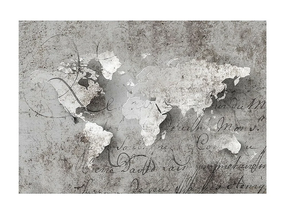 Papier Peint "Map & Letter" 280 x 400 cm