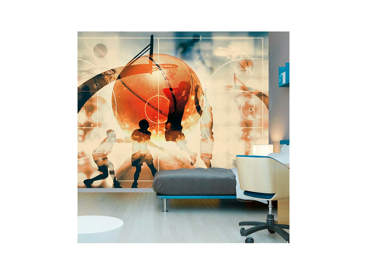 Papier Peint "I Love Basketball!" 210 x 300 cm